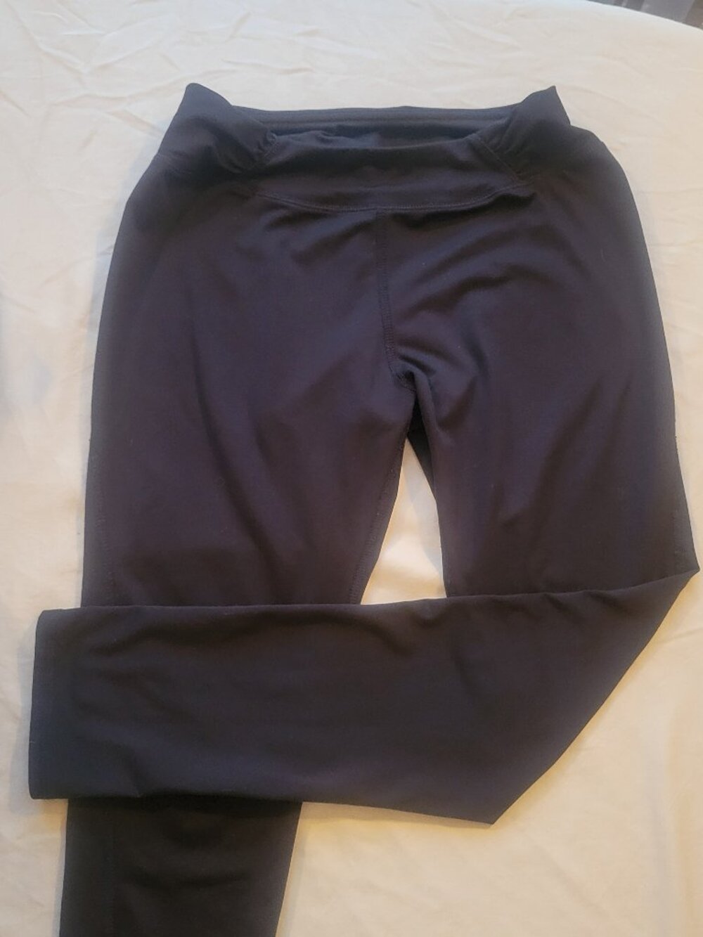 Lands' End Black Leggings 10/12 Girls